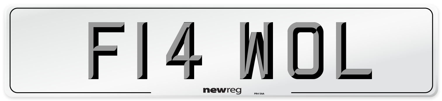F14 WOL Number Plate from New Reg